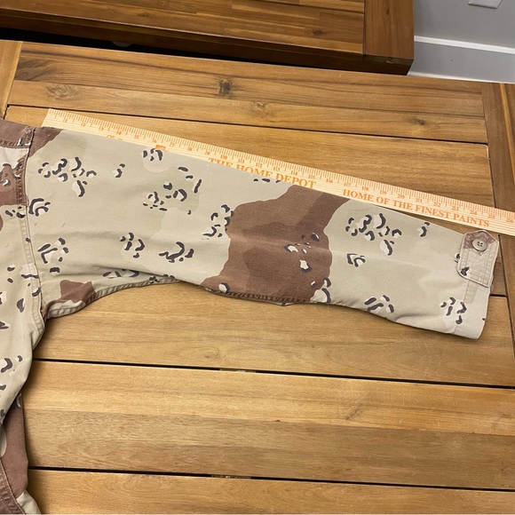 Vintage US Army Desert Storm Chocolate Chip Camo Combat Coat Jacket Medium Long - Picture 10 of 10